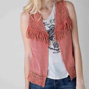 Gimmicks by BKE fringe vest size XL.